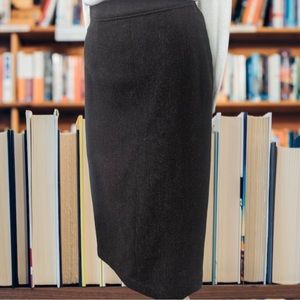 60s Brown Wool Skirt Vintage S 25 Waist